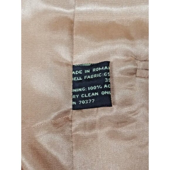 J. RIGGINGS Blazer Jacket Mens 44R Brown tan Wool-blend Houndstooth Sports Coat - Picture 13 of 16